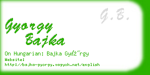 gyorgy bajka business card